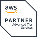 AWS Partner badge that says "advanced tier services"